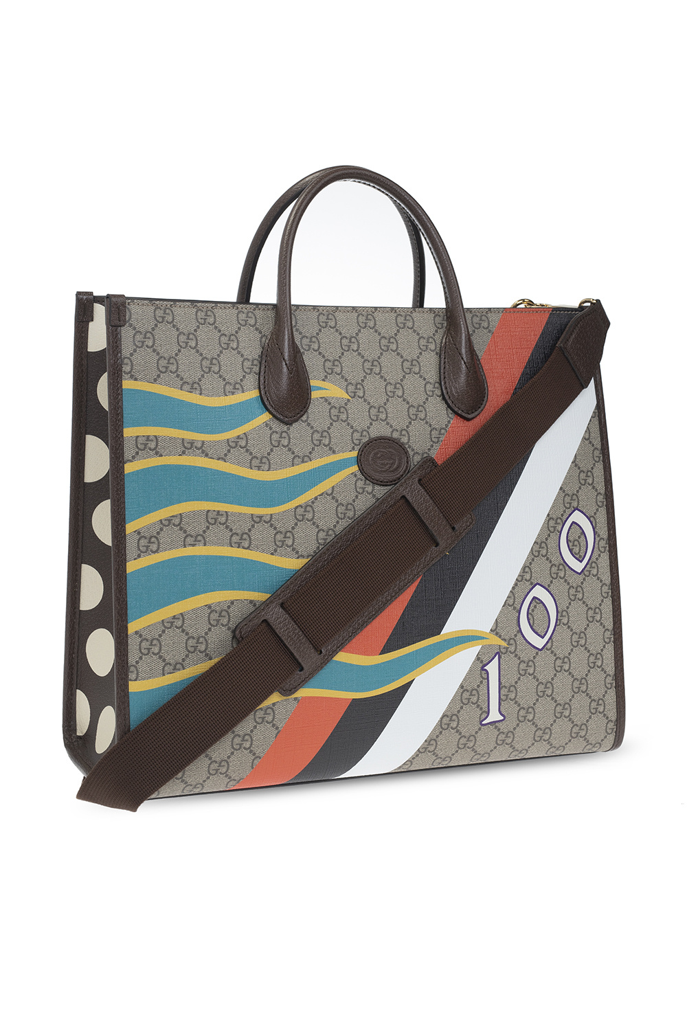 Brown Shopper bag Gucci Gucci handbag in beige monogram canvas